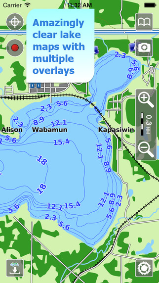 Aqua Map Alberta - Lakes GPS Offline Nautical Charts