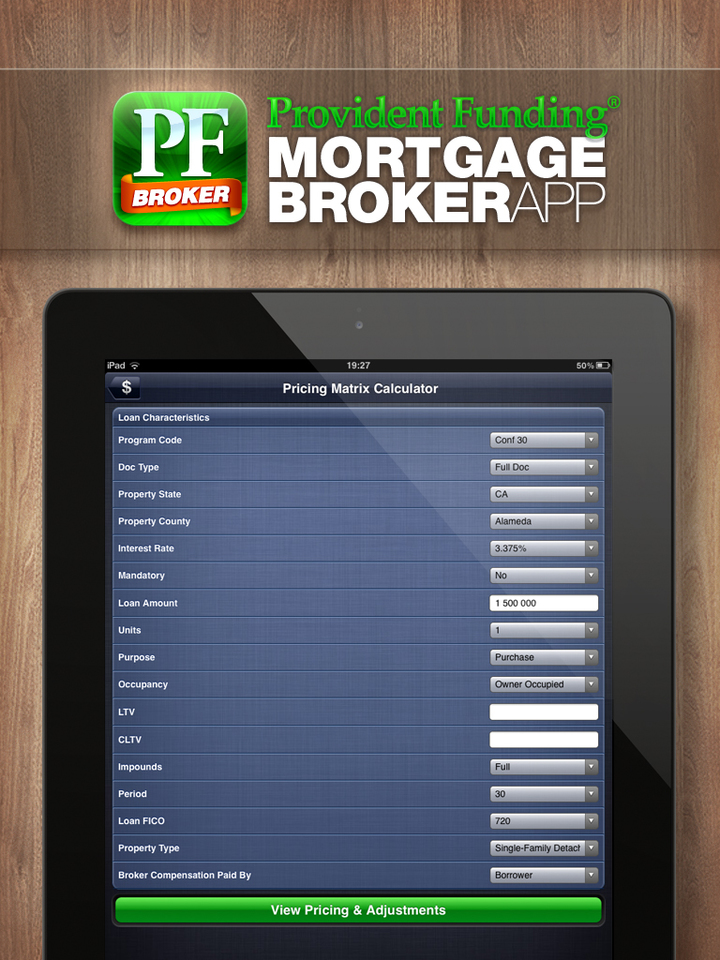 Provident Funding Mortgage Broker AppRecs