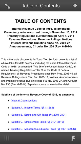 【免費商業App】Tax Code and Regulations - TouchTax Mobile App-APP點子