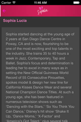 Sophia Lucia - Dance App screenshot 2