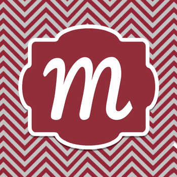 Monogram Wallpaper Maker - Create your own Chevron Initials Backgrounds! LOGO-APP點子