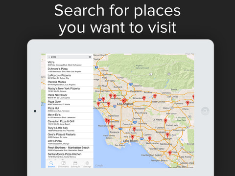 Tour List - Manage places you want to visit