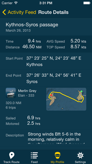 【免費工具App】Odyssea - Track & share your sailing adventures!-APP點子