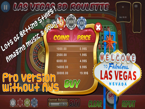 【免費遊戲App】Las Vegas 3D Roulette Pro - Real Vegas Odds-APP點子