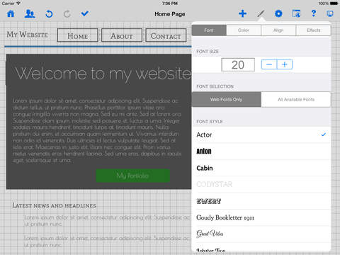 HTML Egg Pro for iPad - touch based web designer