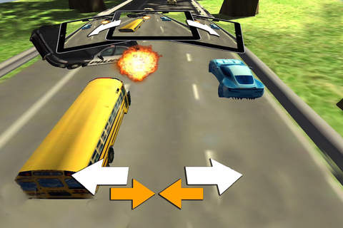 3D Crazy School Bus Highway Challenge Free Educational Game - Dodge The Cars Get Kids To School Fast screenshot 2