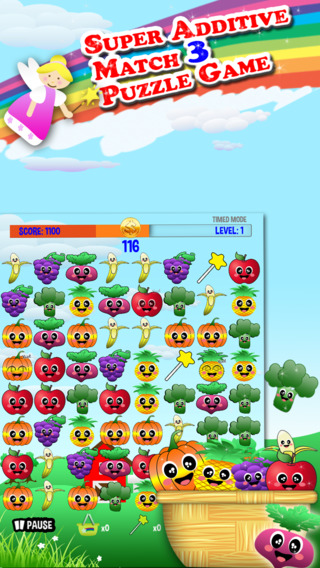 AAA Veggie-Fruity Farm Puzzle Game -- Unleash the heroes in you