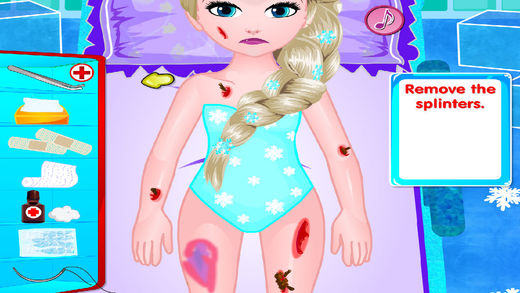 【免費遊戲App】Baby Elsa Skating Accident-APP點子