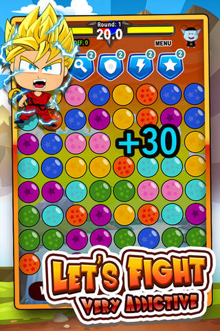 Super Saiyan Match Ball Battle 3X “ Dragon Warrior Z Puzzle Edition ” screenshot 2