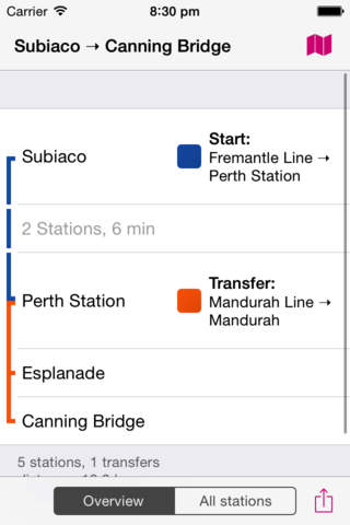 Perth Rail Map Lite screenshot 4