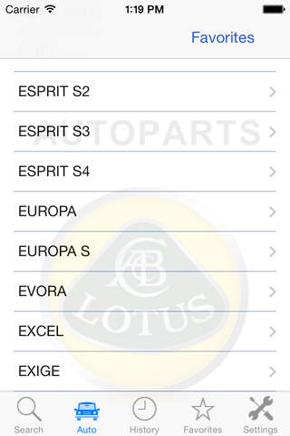 Autoparts for Lotus screenshot 4