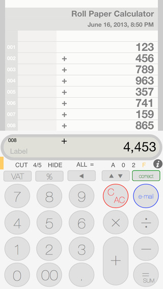 【免費財經App】Rolled Paper Calculator Flat-APP點子