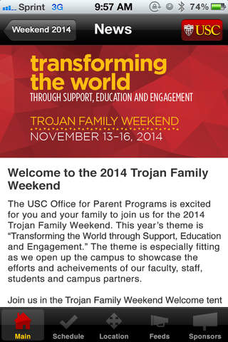 USC Trojan Family Weekend screenshot 2