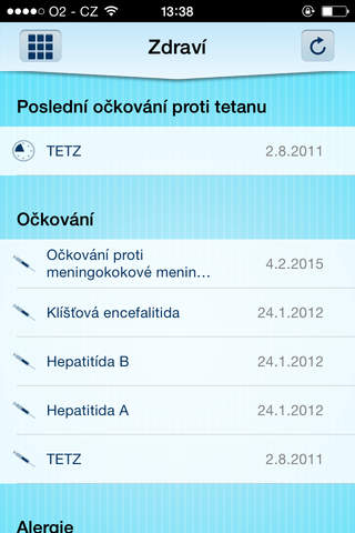 IZIP - Elektronická zdravotní knížka screenshot 2