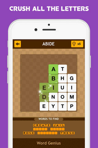 Word Genius - The Most Addictive Word Brain Puzzle Game is on Tour now! screenshot 4