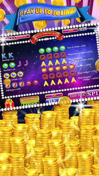 Triple Diamond Slots Free : Win Progressive Chips with 777 Wild Cherries and Bonus Jackpots