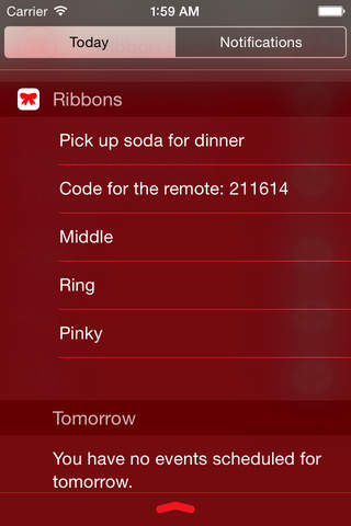 Ribbon Reminder screenshot 2