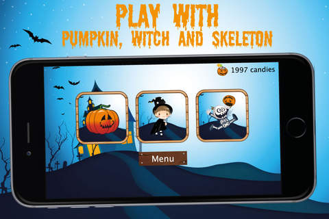 Halloween Run: Fun run game with Pumpkin, Witch and Skeleton screenshot 2