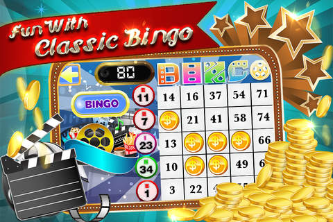Bingo At The Hollywood Movie “Casino Celebrity Vegas Free Edition” screenshot 2
