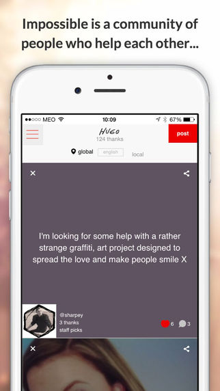 【免費社交App】Impossible - free giving network-APP點子