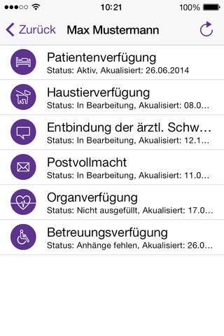 VorSafe Vorsorge App screenshot 3