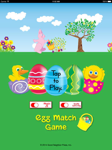 Pocket Charts Egg Match Game