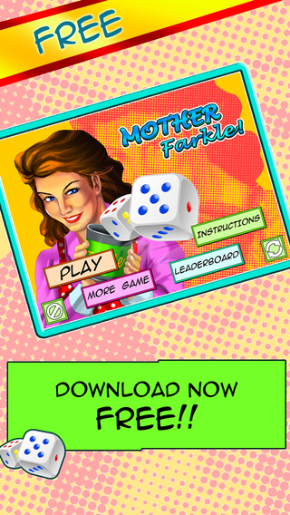 【免費遊戲App】Mother Farkle - Hot Dice Games are more Fun with Mom : Free!-APP點子