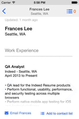 Indeed Resume Search screenshot 3