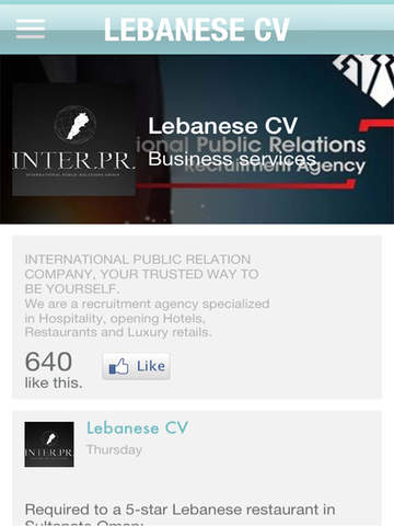 【免費商業App】Lebanese CV-APP點子