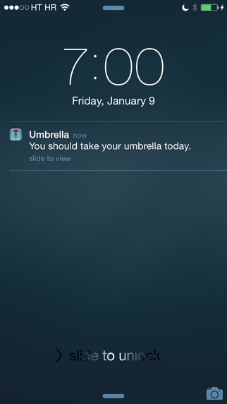 Umbrella - The simplest weather forecast