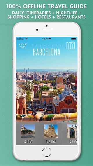 Barcelona Travel Guide with Offline City Street and Subway Maps