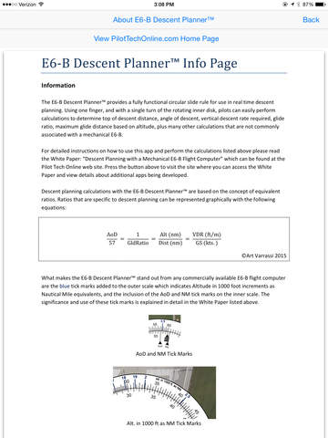 【免費交通運輸App】E6B Descent Planner-APP點子