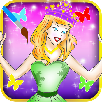 Princess Colorbook Free  - Cinderella & Other Princesses Coloring Pages For Little & Big Girls LOGO-APP點子