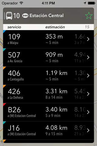 Cuánto Falta: Paraderos y buses del Transantiago screenshot 2