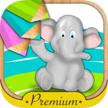 Animals for painting and coloring for kids with magic marker - Premium LOGO-APP點子