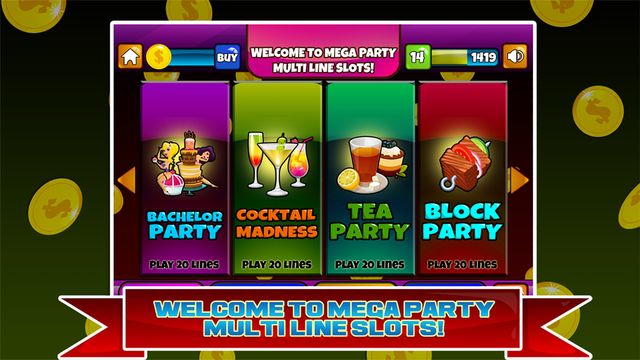 Mega Party Multi Line Slots - Win Big Vegas Casino Machine