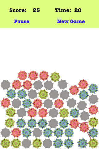 Gravity Petal Plus - Connect the petals according to the order of the red green blue screenshot 2