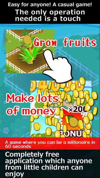 Getting rich quick Fruits Island- Free touch game for children