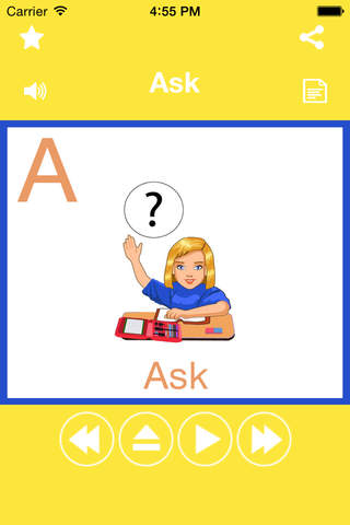 Verbs Learning For Kids Using Flashcards and Sounds-A toddler learning app screenshot 2