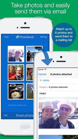 PhotoSendr: send photos via email to a mailing list
