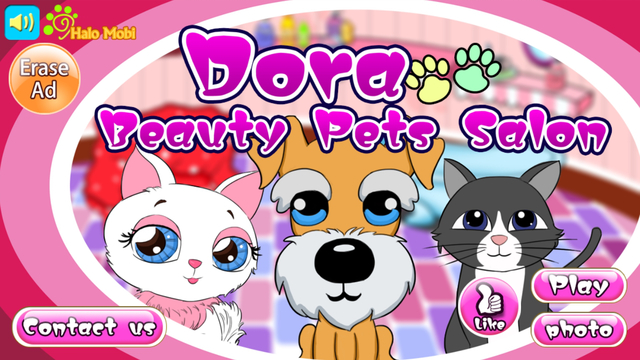 Dora's beauty pets salon free games for age 2+