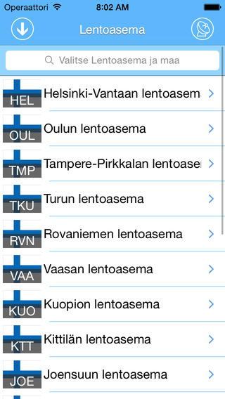 Lentoasemansa - iPlane Helsinki-Vantaa Oulu Tampere-Pirkkala Turku Lentoasema