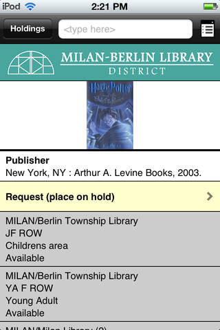 Milan-Berlin Library District screenshot 3