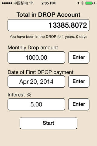 Drop Account Calculator screenshot 2