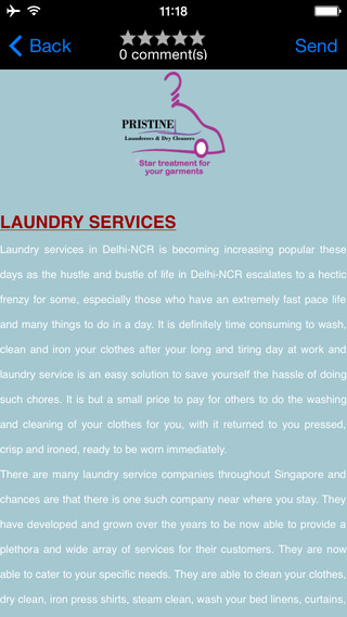 【免費商業App】Pristine Launderers and Dry Cleaners-APP點子