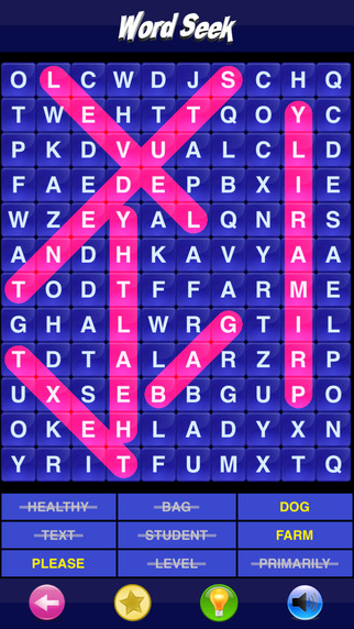 Word Seek Deluxe Unlimited English Word Search