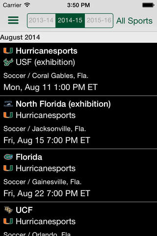Miami Hurricanes screenshot 2