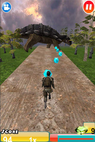 Jurassic Dinosaur Rampage 3D Run: Dino Hunter vs T-Rex Attack Game screenshot 3