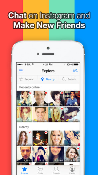 InstaMessage - Chat with Instagram users and nearby friends