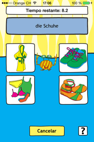 Motlies entrenador de vocabulario Alemán 4 - la ropa, la casa y personas screenshot 2